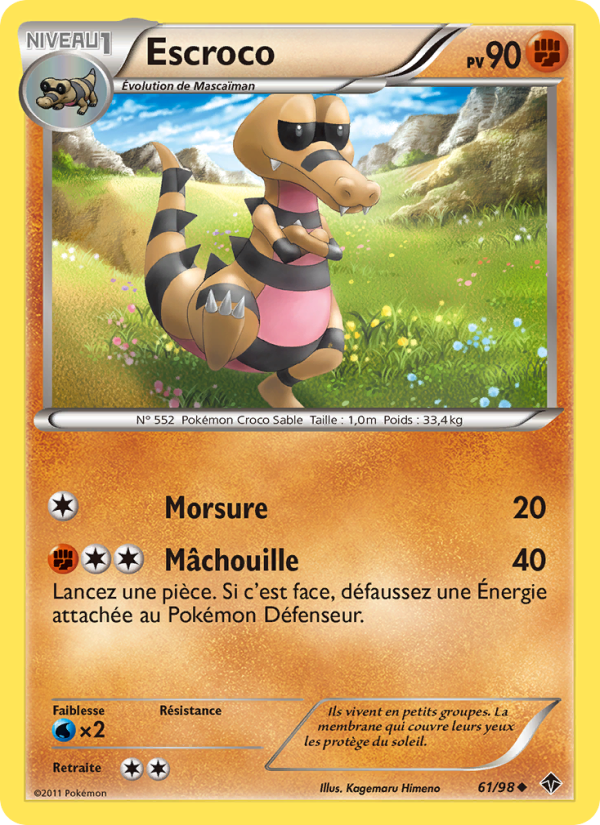 Escroco 61 — Emerging Powers (French Pokémon TCG card)