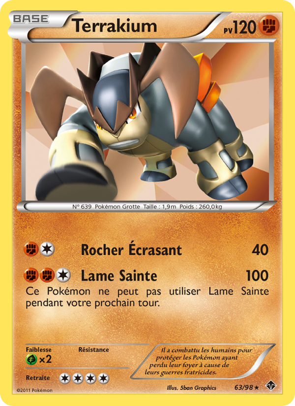 Terrakium 63 — Emerging Powers (French Pokémon TCG card)