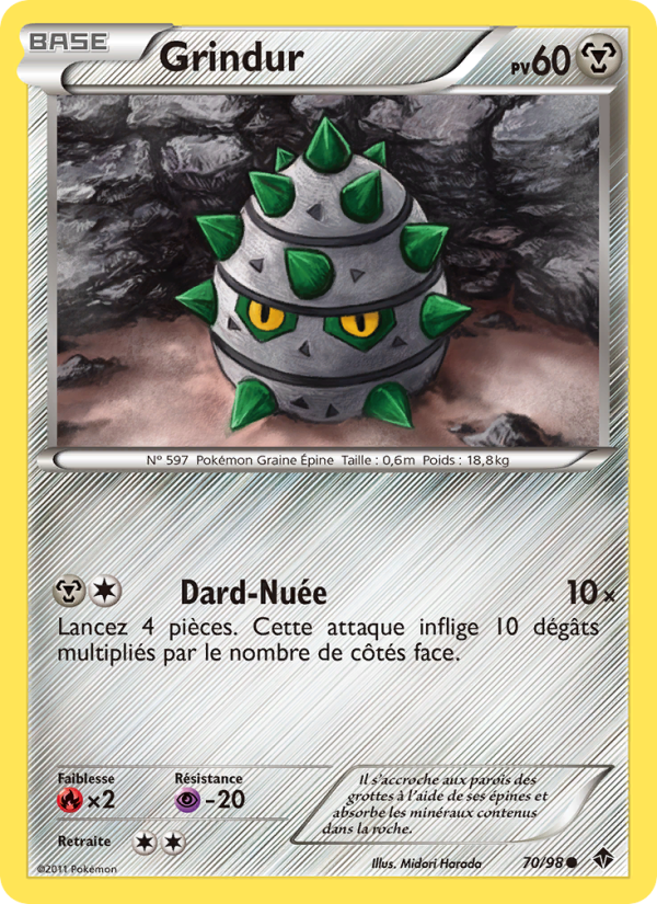 Grindur 70 — Emerging Powers (French Pokémon TCG card)