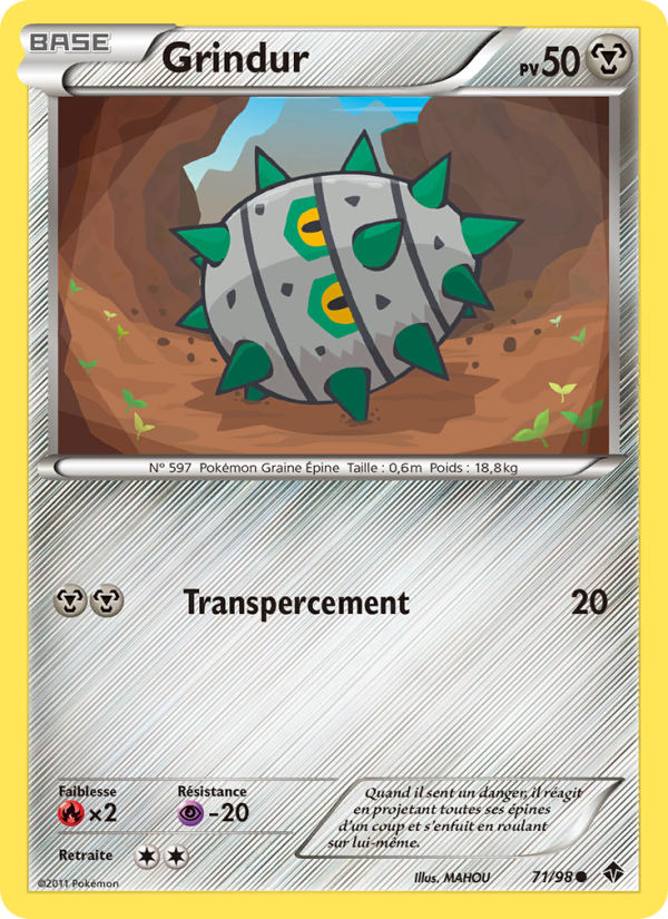 Grindur 71 — Emerging Powers (French Pokémon TCG card)