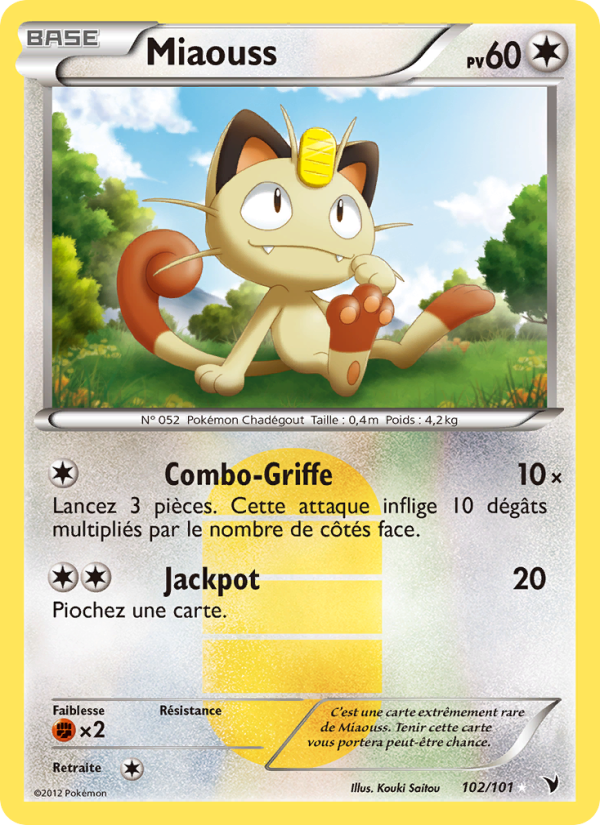 Miaouss 102 — Noble Victories (French Pokémon TCG card)