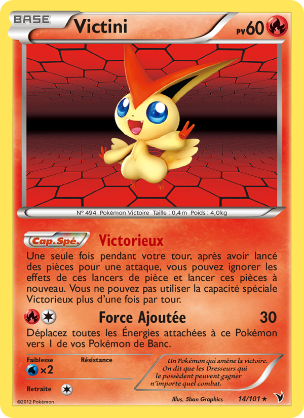 Victini 14 — Noble Victories (French Pokémon TCG card)