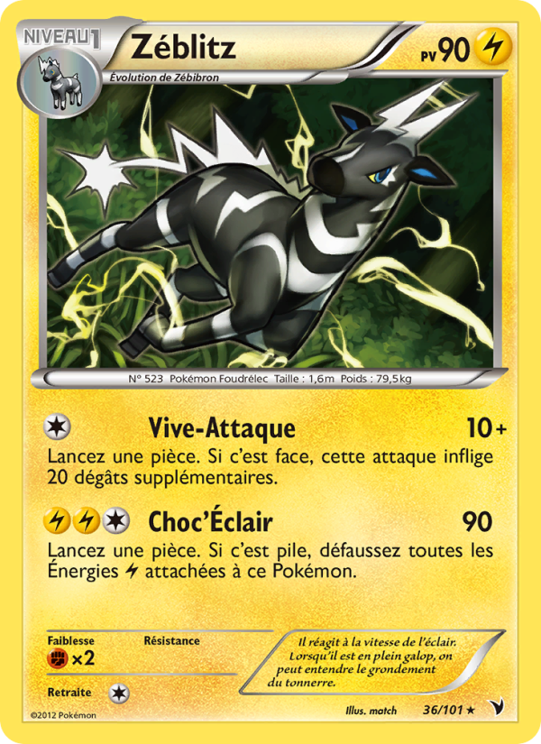 Zéblitz 36 — Noble Victories (French Pokémon TCG card)
