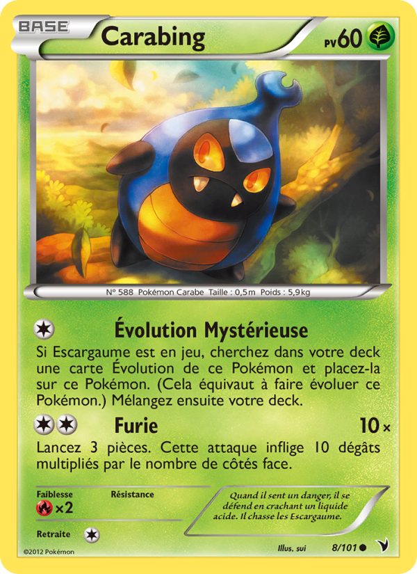 Carabing 8 — Noble Victories (French Pokémon TCG card)