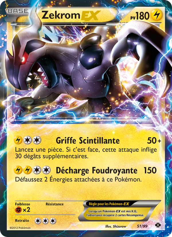 Zekrom-EX 51 — Next Destinies (French Pokémon TCG card)