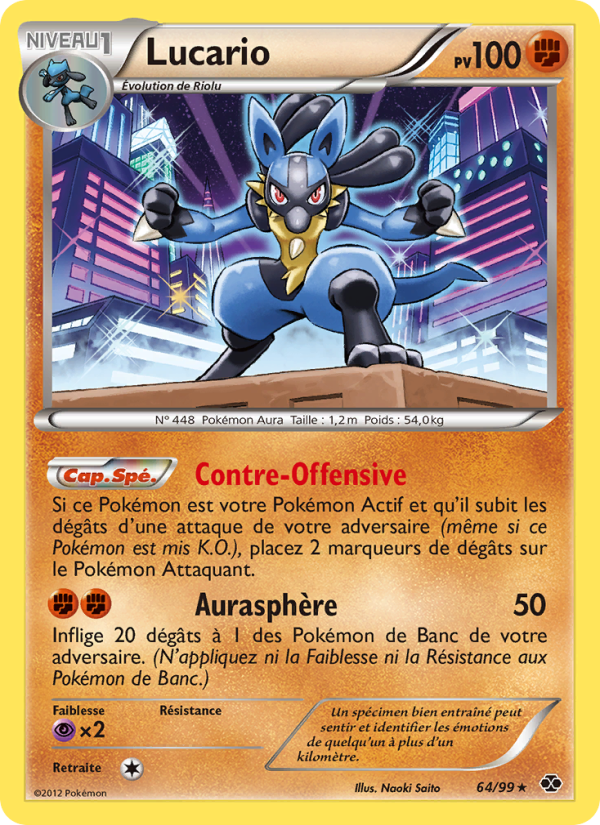 Lucario 64 — Next Destinies (French Pokémon TCG card)