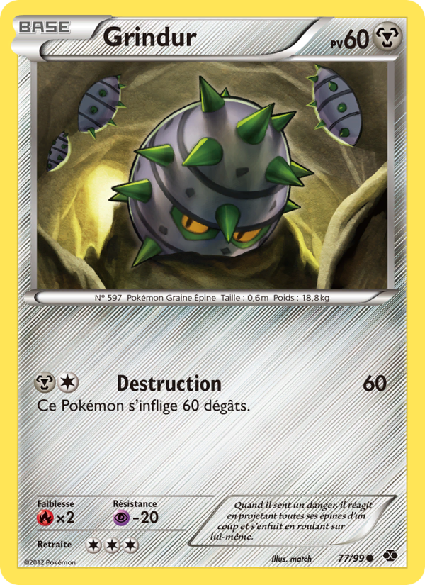 Grindur 77 — Next Destinies (French Pokémon TCG card)