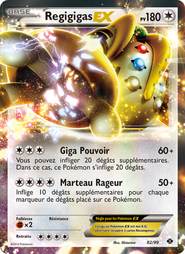 Regigigas-EX 82 — Next Destinies (French Pokémon TCG card)