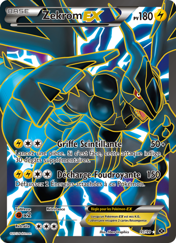 Zekrom-EX 97 — Next Destinies (French Pokémon TCG card)