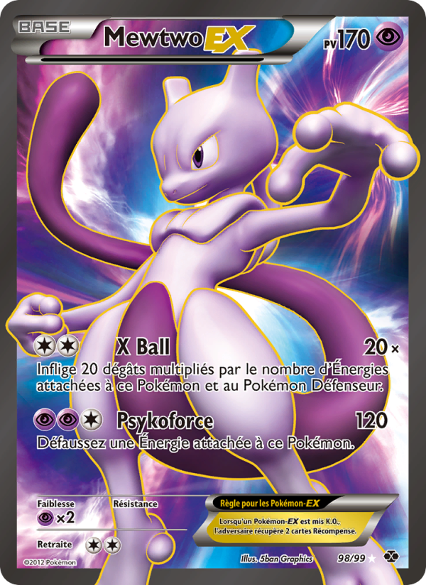 Mewtwo-EX 98 — Next Destinies (French Pokémon TCG card)