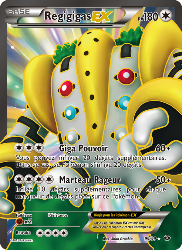 Regigigas-EX 99 — Next Destinies (French Pokémon TCG card)