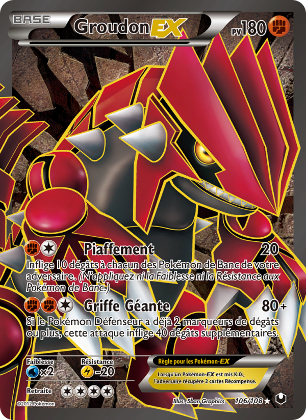 Groudon-EX 106 — Dark Explorers (French Pokémon TCG card)