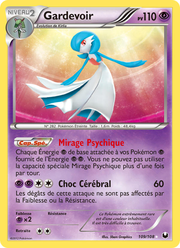 Gardevoir 109 — Dark Explorers (French Pokémon TCG card)