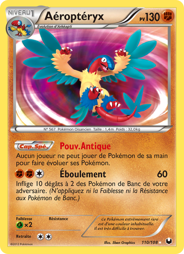 Aéroptéryx 110 — Dark Explorers (French Pokémon TCG card)
