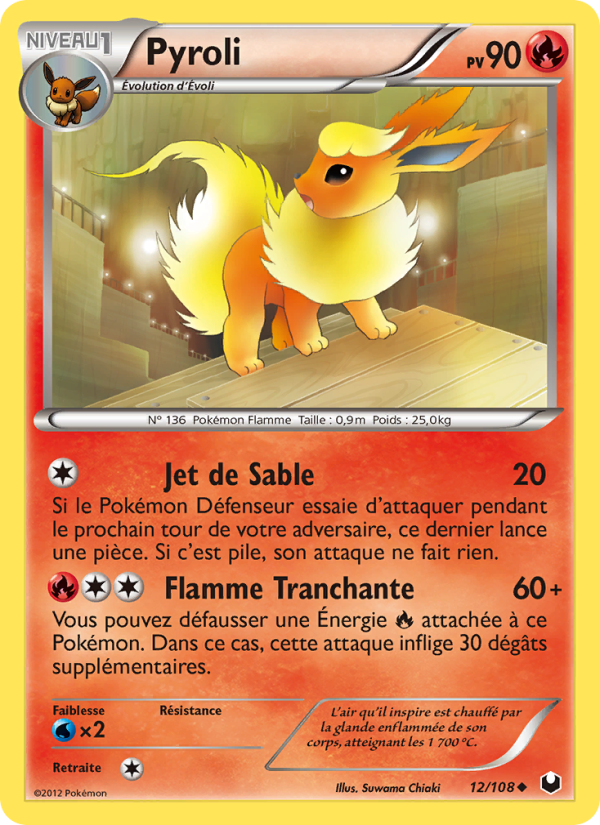 Pyroli 12 — Dark Explorers (French Pokémon TCG card)