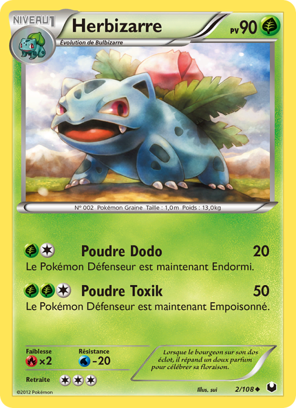 Herbizarre 2 — Dark Explorers (French Pokémon TCG card)