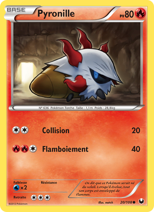 Pyronille 20 — Dark Explorers (French Pokémon TCG card)