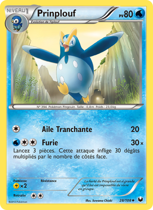 Prinplouf 28 — Dark Explorers (French Pokémon TCG card)