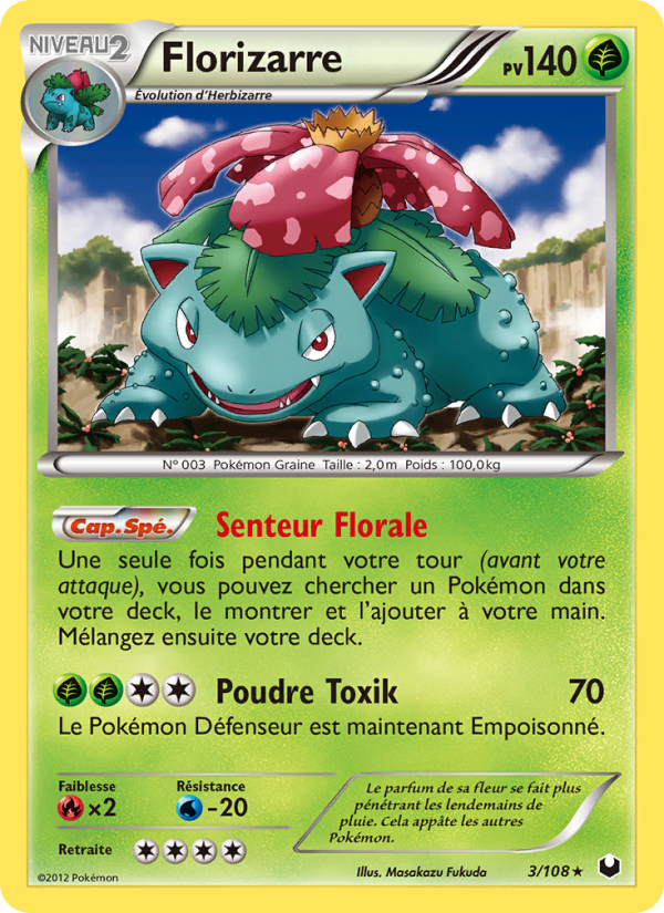 Florizarre 3 — Dark Explorers (French Pokémon TCG card)