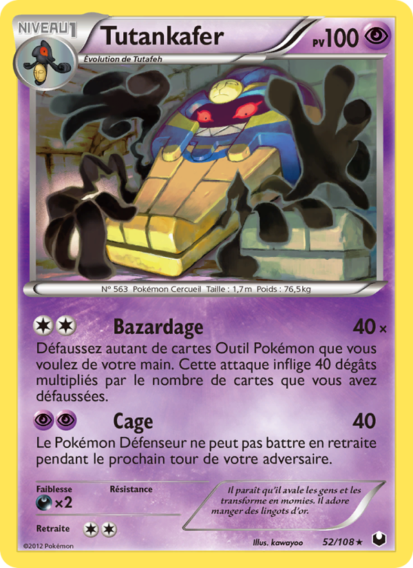 Tutankafer 52 — Dark Explorers (French Pokémon TCG card)