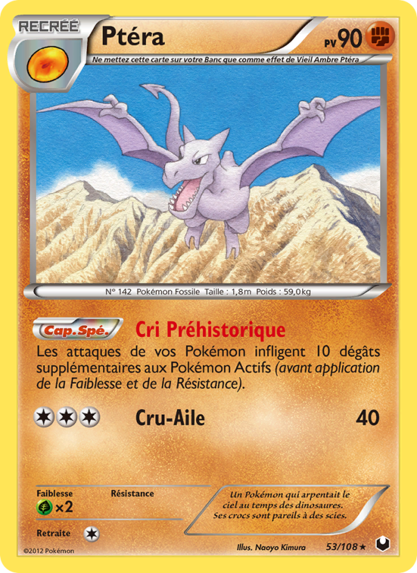 Ptéra 53 — Dark Explorers (French Pokémon TCG card)