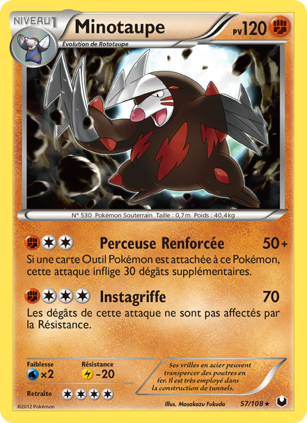 Minotaupe 57 — Dark Explorers (French Pokémon TCG card)