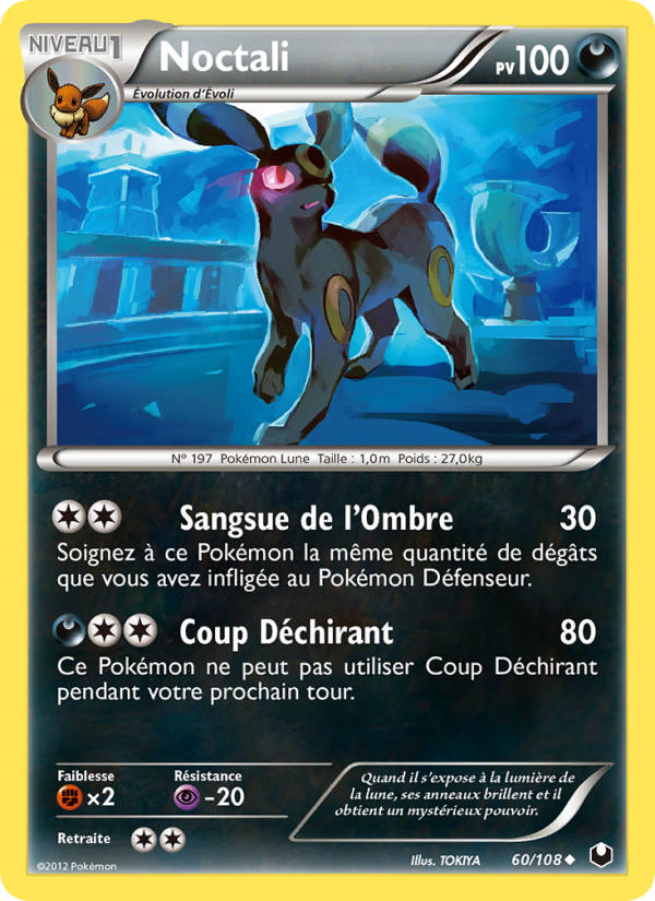 Noctali 60 — Dark Explorers (French Pokémon TCG card)