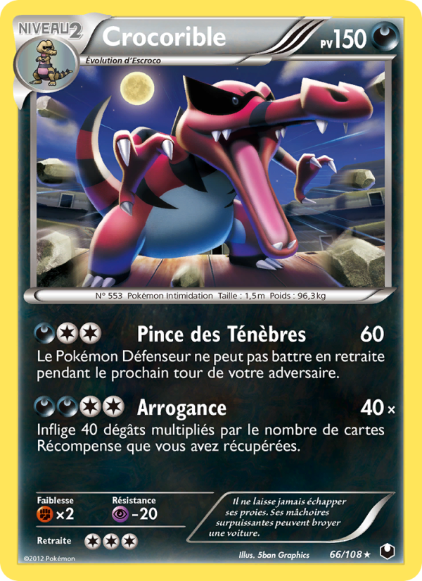 Crocorible 66 — Dark Explorers (French Pokémon TCG card)