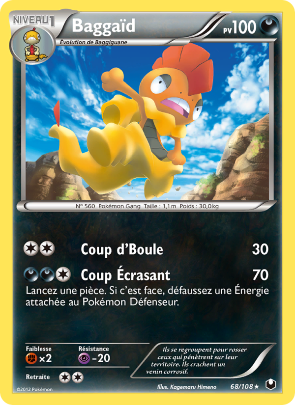 Baggaïd 68 — Dark Explorers (French Pokémon TCG card)