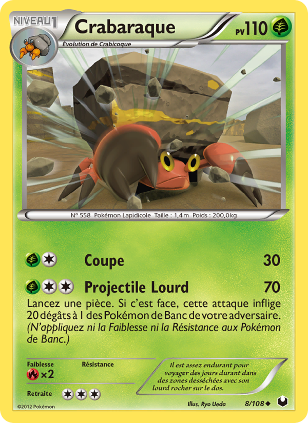 Crabaraque 8 — Dark Explorers (French Pokémon TCG card)