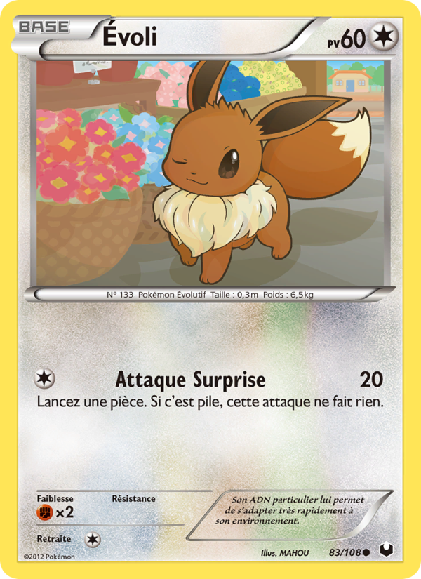 Évoli 83 — Dark Explorers (French Pokémon TCG card)