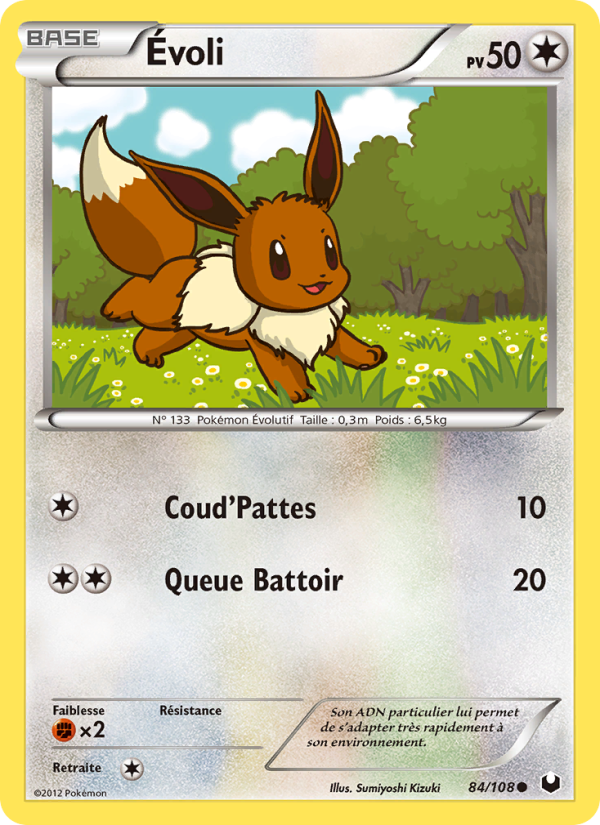 Évoli 84 — Dark Explorers (French Pokémon TCG card)