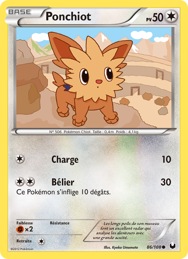 Ponchiot 86 — Dark Explorers (French Pokémon TCG card)
