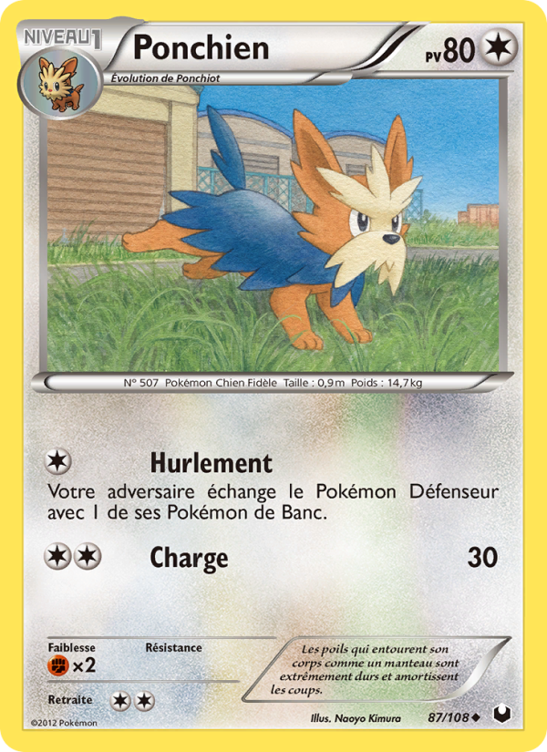 Ponchien 87 — Dark Explorers (French Pokémon TCG card)