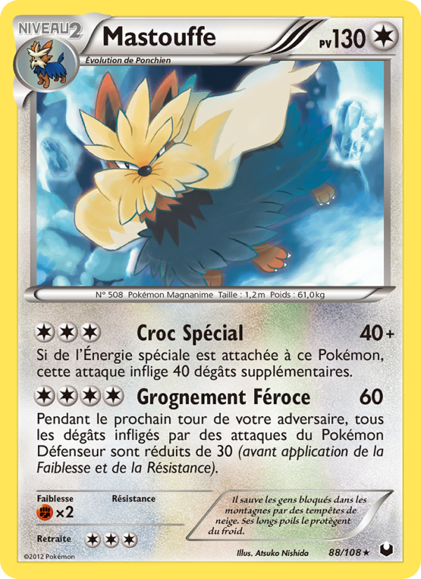 Mastouffe 88 — Dark Explorers (French Pokémon TCG card)
