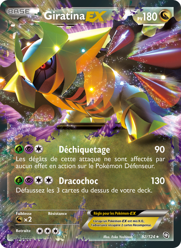 Giratina-EX 92 — Dragons Exalted (French Pokémon TCG card)