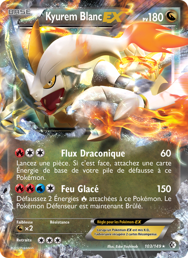 Kyurem Blanc EX 103 — Boundaries Crossed (French Pokémon TCG card)
