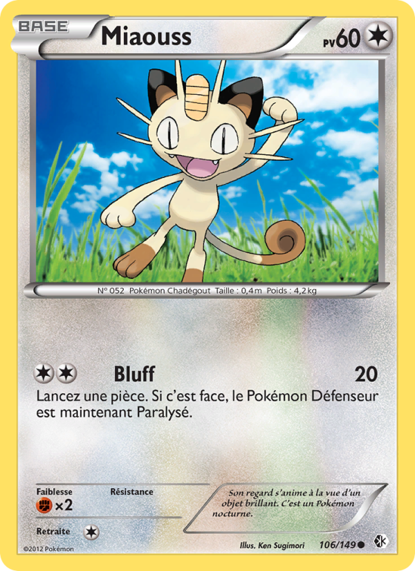 Miaouss 106 — Boundaries Crossed (French Pokémon TCG card)