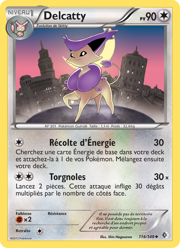 Delcatty 114 — Boundaries Crossed (French Pokémon TCG card)