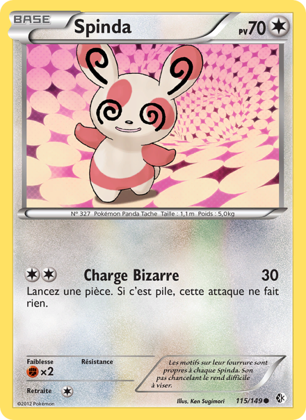 Spinda 115 — Boundaries Crossed (French Pokémon TCG card)
