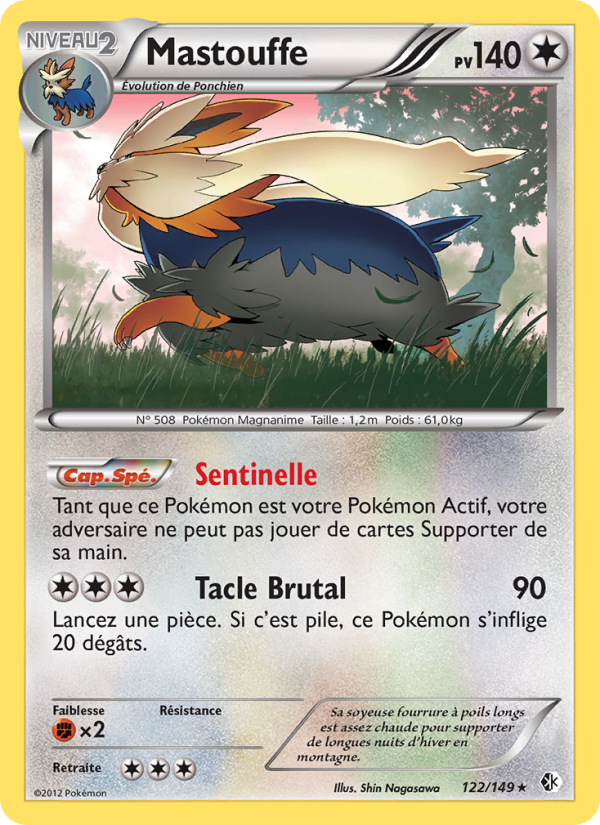 Mastouffe 122 — Boundaries Crossed (French Pokémon TCG card)
