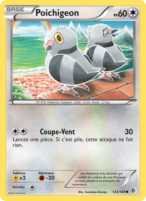 Poichigeon 123 — Boundaries Crossed (French Pokémon TCG card)