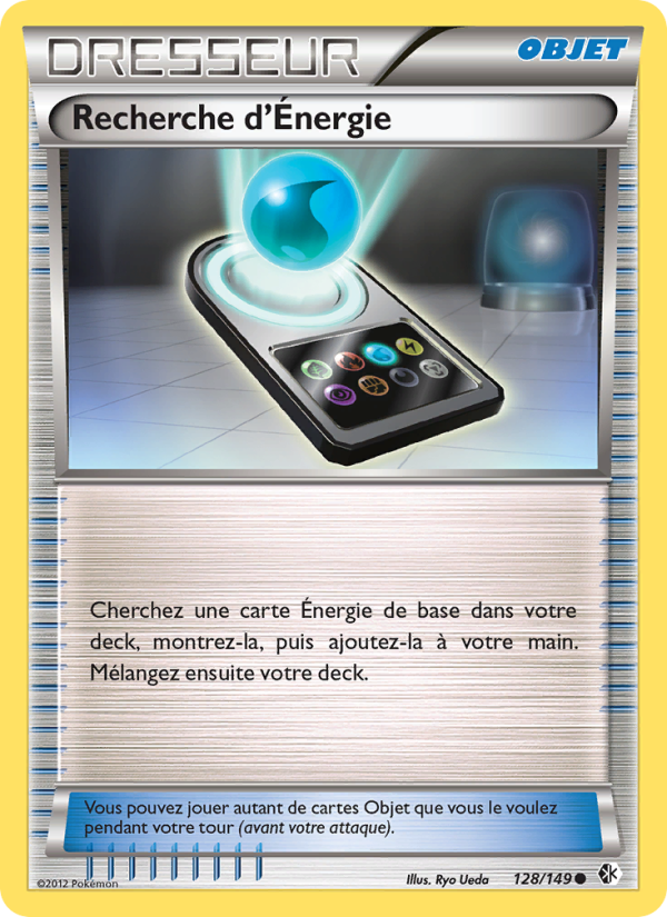 Recherche d’Énergie 128 — Boundaries Crossed (French Pokémon TCG card)