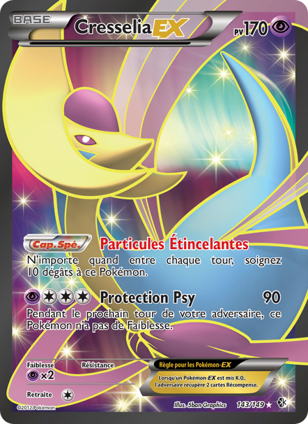 Cresselia-EX 143 — Boundaries Crossed (French Pokémon TCG card)