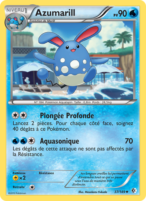 Azumarill 37 — Boundaries Crossed (French Pokémon TCG card)