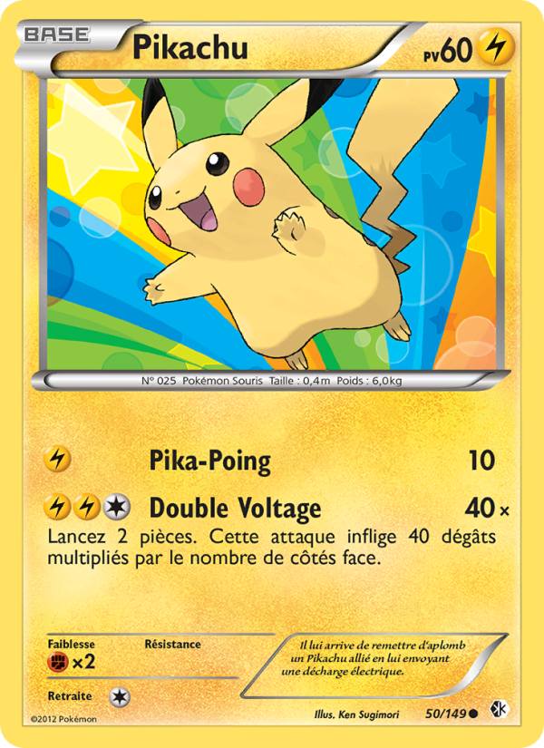 Pikachu 50 — Boundaries Crossed (French Pokémon TCG card)