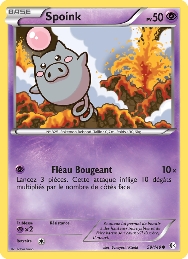 Spoink 59 — Boundaries Crossed (French Pokémon TCG card)