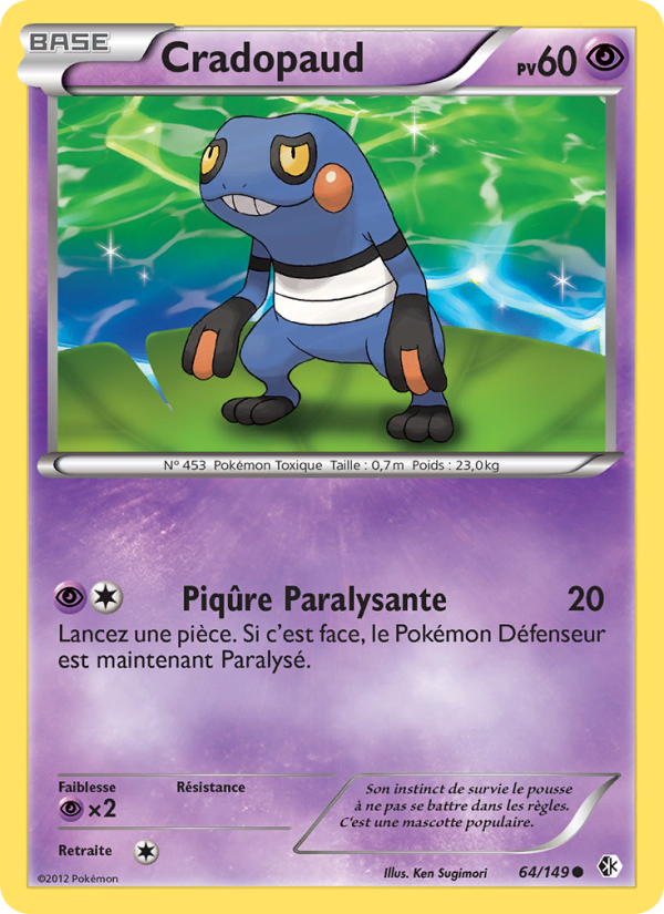 Cradopaud 64 — Boundaries Crossed (French Pokémon TCG card)
