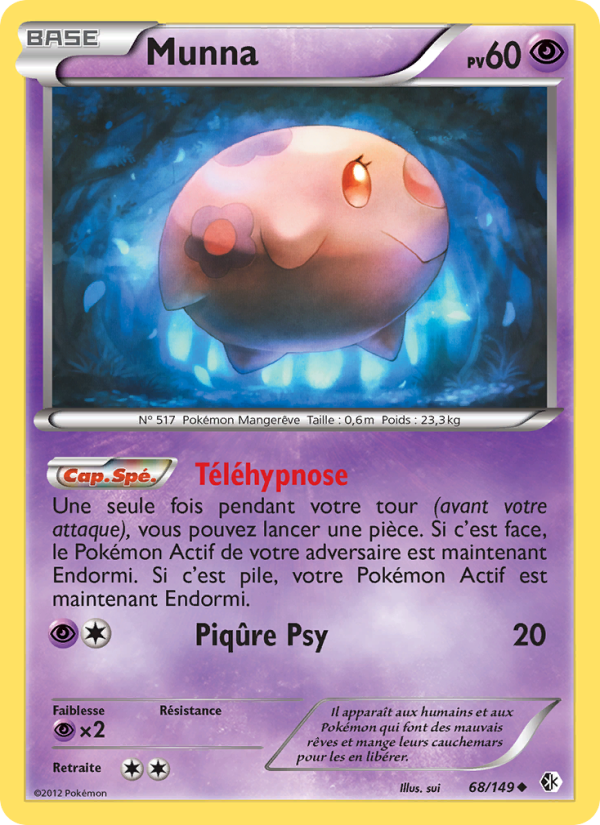 Munna 68 — Boundaries Crossed (French Pokémon TCG card)