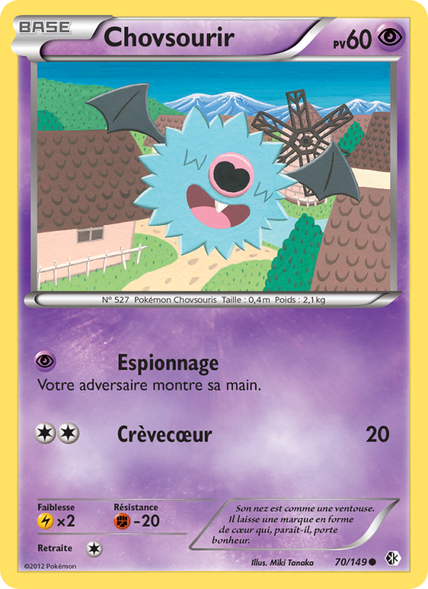 Chovsourir 70 — Boundaries Crossed (French Pokémon TCG card)